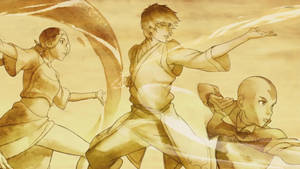 Aang, Zuko And Katara Avatar The Last Airbender Wallpaper