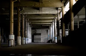Abandoned Building Hallway Wallpaper