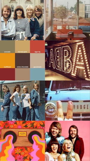 Abba Aesthetic Collage Wallpaper