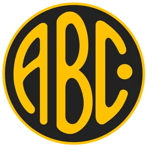 Abc Black And Yellow Stylised Letters Wallpaper