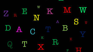 Abc Neon Capital Letters Wallpaper