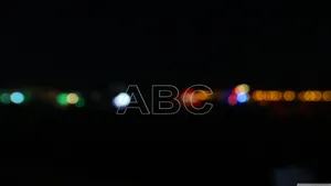 Abc Simplistic Thin White Outline Design Wallpaper