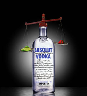 Absolut Vodka Bottle Balance Scale Wallpaper