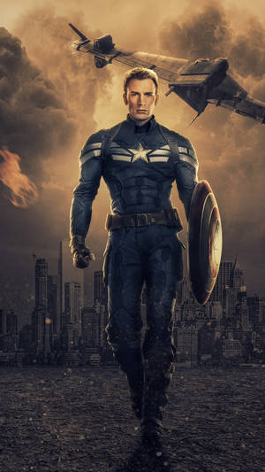 Absorb All The Power Of Captain America Wallpaper