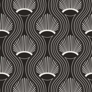 Abstract African Fan Print Pattern Wallpaper
