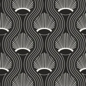 Abstract African Fan Print Pattern Wallpaper