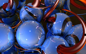 Abstract Blue Balls Animated Desktop Wallpaper