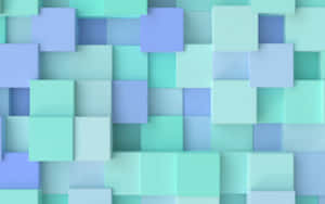 Abstract Blue Green Squares Background Wallpaper