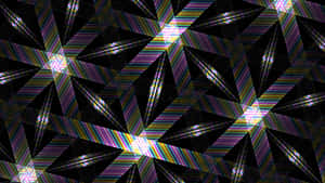 Abstract Computer-generated Design Of Vibrant Purples And Pinks In The Shape Of A Hexagon Wallpaper