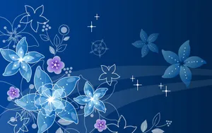 Abstract Floral Pattern Wallpaper