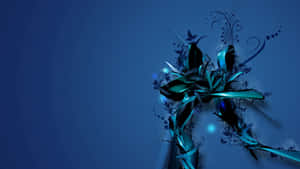 Abstract Flower Blue Pc Wallpaper
