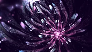 Abstract Flower Design 4k Purple Wallpaper