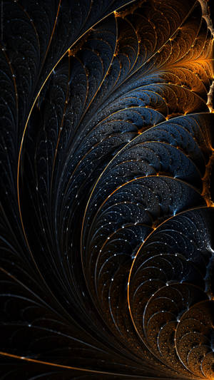 Abstract Fractal Leaf Full Hd Phone Wallpaper