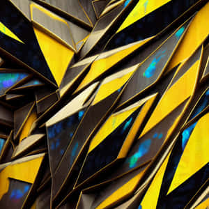 Abstract Gaming Yellow Shard Wallpaper