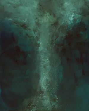Abstract Green Falls Wallpaper