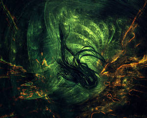 Abstract Green Painting