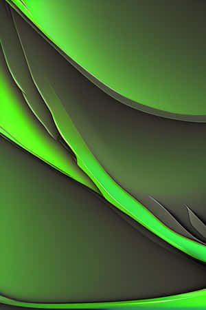 Abstract Green Waves Background Wallpaper