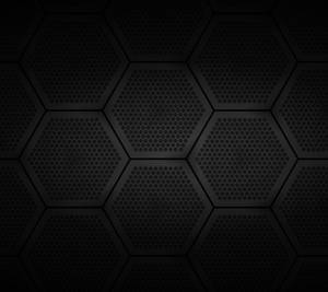 Abstract Hexagon Metallic Black Pattern Wallpaper