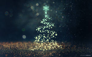 Abstract Lights Christmas Tree Wallpaper