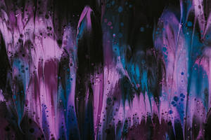 Abstract Paint With Bubbles 4k Purple Wallpaper