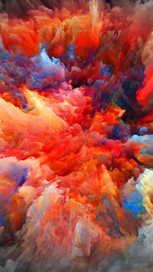 Abstract Painting Of Colorful Paint Wallpaper