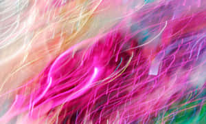 Abstract Pink And Green Abstract Painting Wallpaper