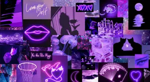 Abstract Purple Aesthetic Grunge Desktop Wallpaper