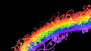 Abstract Rainbow Swirl Background Wallpaper