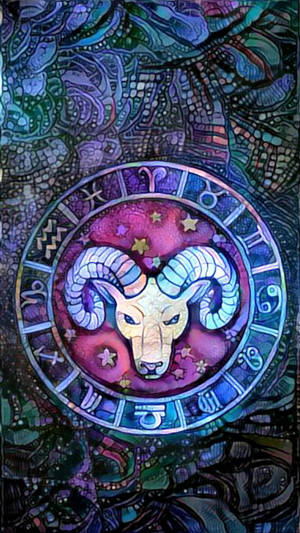 Abstract Ram Aries Zodiac Signs Wallpaper
