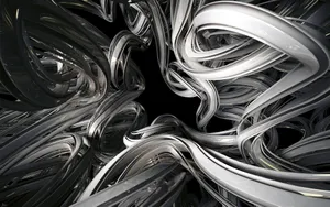 Abstract Silver Glass Ribbons Wallpaper