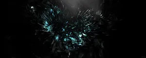 Abstract Silver Thorns Dual Monitor Wallpaper