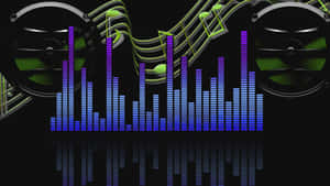 Abstract Sound Wavesand Speakers Wallpaper