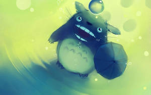 Abstract Totoro With Bubbles Wallpaper