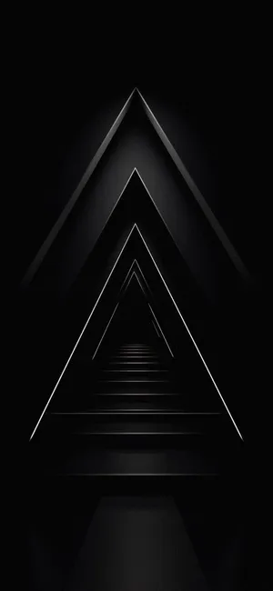 Abstract Triangular Black Grey Gradient Wallpaper
