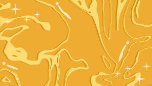 Abstract Yellow Lines On Plain Gold Wallpaper