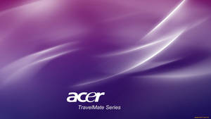 Acer Travelmate Series Laptop In Vibrant Purple Background Wallpaper