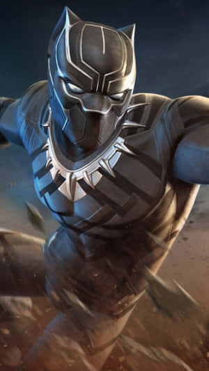 Action Black Panther Hero Wallpaper