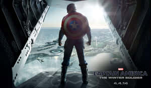 Action Captain America In Plane Wallpaper