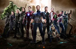 Action-packed 4k Wallpapers Of Avengers Team Wallpaper