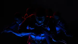 Action-packed Showdown In 4k Cs: Go Elite Crew Scene Wallpaper