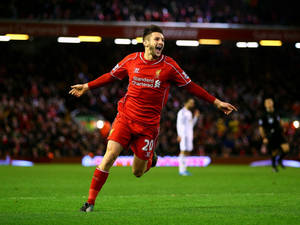 Adam Lallana Celebratory Run Wallpaper