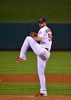 Adam Wainwright Pitching Pose Wallpaper