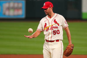 Adam Wainwright With Rosin Bag Wallpaper