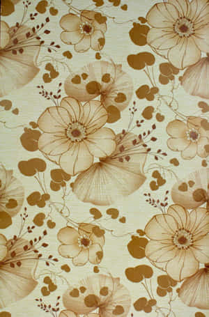 Add A Touch Of Nostalgia To Your Space With This Unforgettable 70s Floral Print! Wallpaper