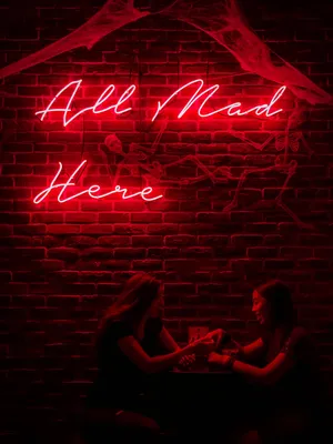 Add Some Edge To Your Look With A Neon Red Aesthetic Wallpaper