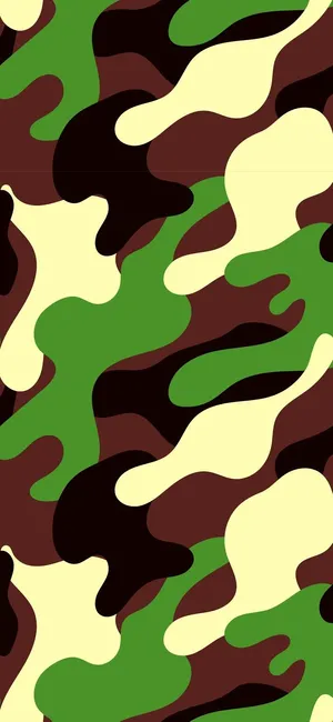 Add Some Style To Your Closet With Green Camo Wallpaper