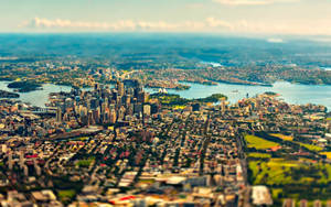 Adelaide Aerial View City Center Wallpaper