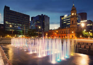 Adelaide Victoria Square Fountain Wallpaper