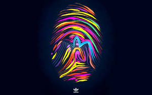 Adidas Colorful Fingerprint Wallpaper