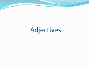 Adjectives Presentation Slide Wallpaper